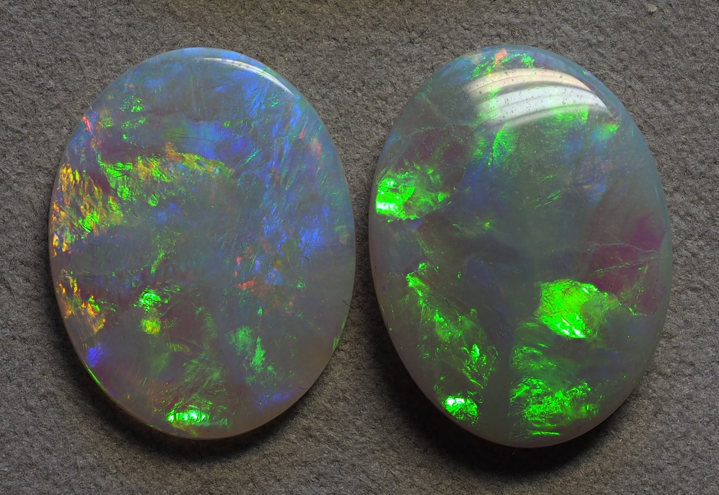 Natural Australian opal from the Christianos Opals collection, showing play-of-colour